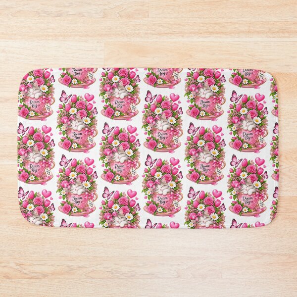 Item preview, Cute Cat in Pink Flower Teacup – Dream Big | Kawaii Floral Design designed and sold by Ishratparween11.