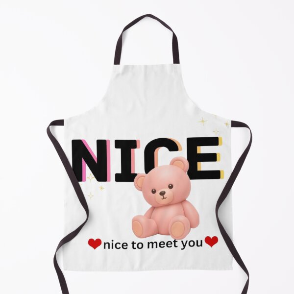 Item preview, Cute Kawaii Teddy Bear Nice To Meet You Pastel Pink designed and sold by SMinimalist613.