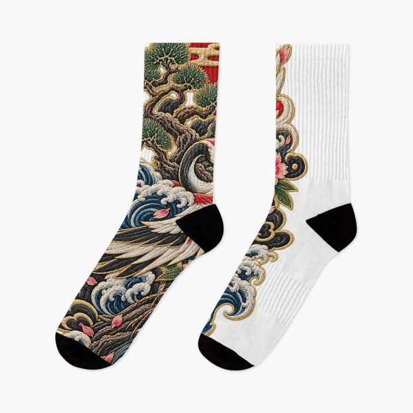 Artikelvorschau, Japanese Crane & Pine – Irezumi entworfen und verkauft von TeikunShop.