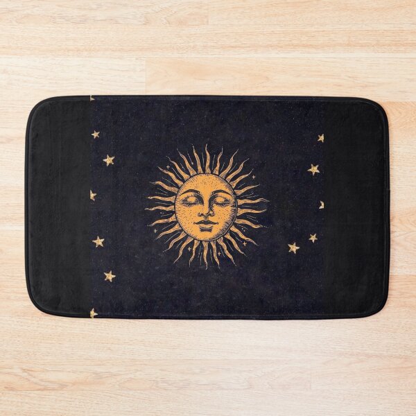 Item preview, Vintage Golden Sun Face - Celestial Whimsigoth Design designed and sold by BrontesWhimsyStore.