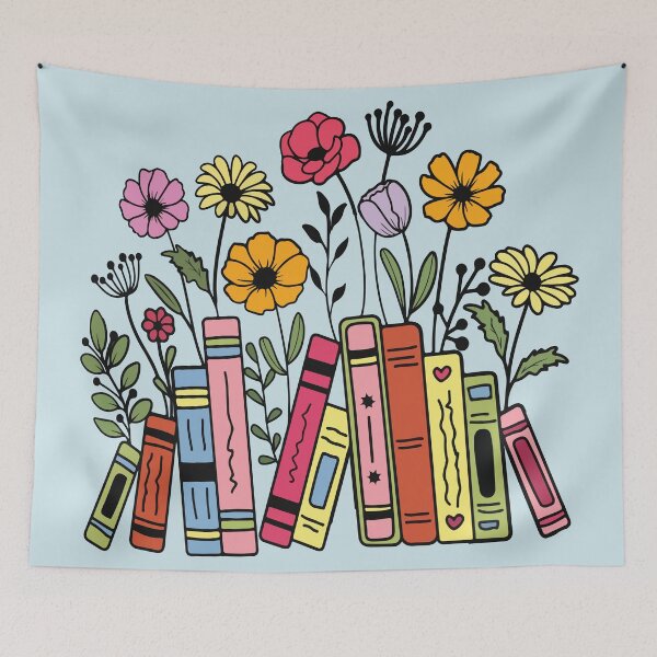 Item preview, Wildflower Books Stack designed and sold by BrownHorse90s.