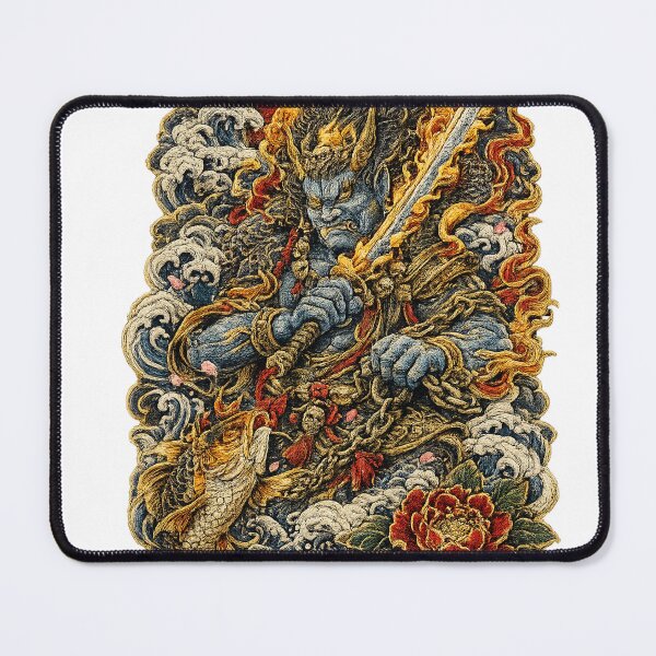 Item preview, Fudō Myōō & Koi – Japanese Buddhist Irezumi designed and sold by TeikunShop.