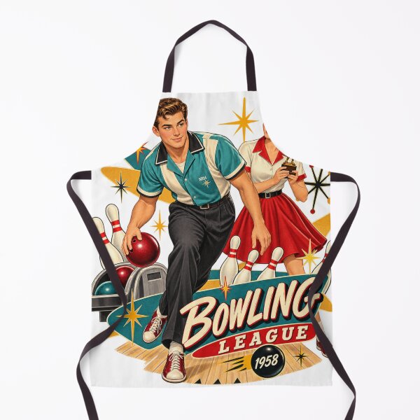 Item preview, Vintage Bowling League 1958 Retro Art Print designed and sold by Normandy Road Heritage™ - Vintage Garage Art.