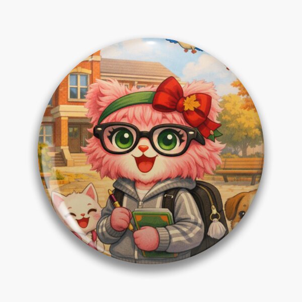 Item preview, Mimi Mew Back to School on Autumn Morning designed and sold by Lalala cute.