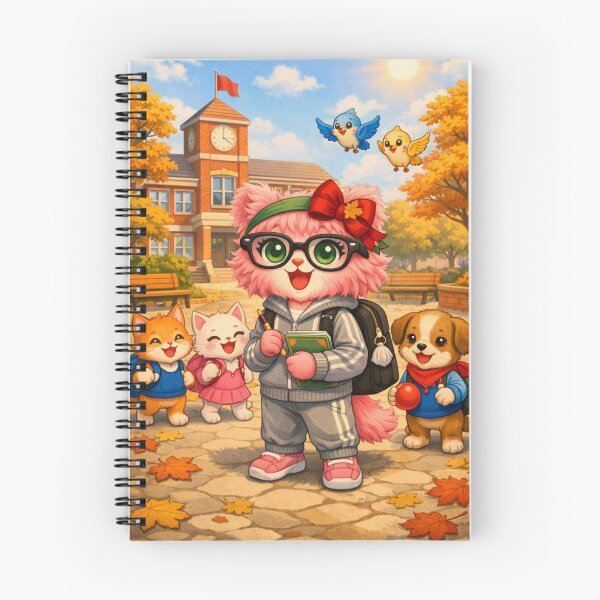 Item preview, Mimi Mew Back to School on Autumn Morning designed and sold by Lalala cute.
