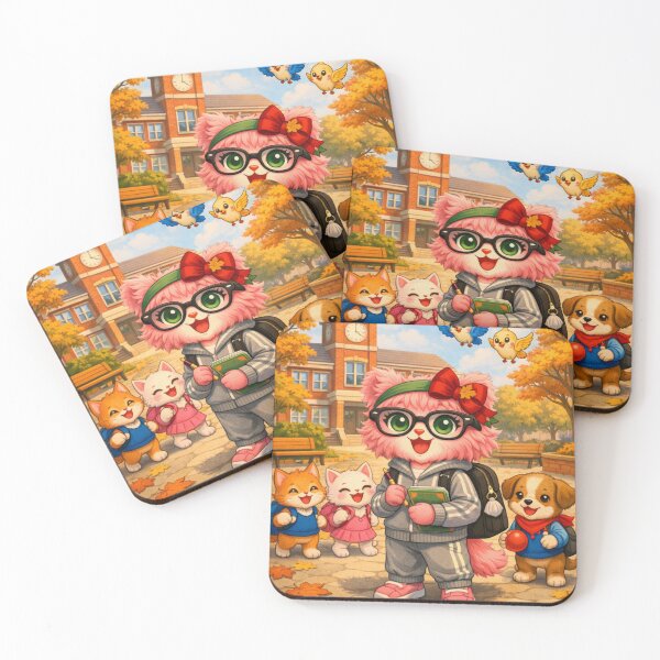 Item preview, Mimi Mew Back to School on Autumn Morning designed and sold by Lalala cute.