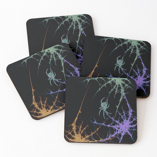 Item preview, Neon Spiderwebs & Spider - Colorful Gothic Grunge Design designed and sold by BrontesWhimsyStore.