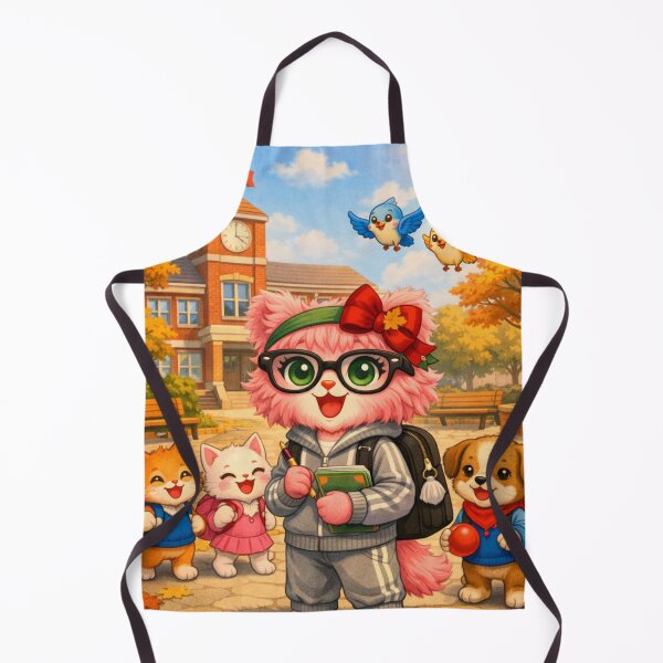 Item preview, Mimi Mew Back to School on Autumn Morning designed and sold by Lalala cute.