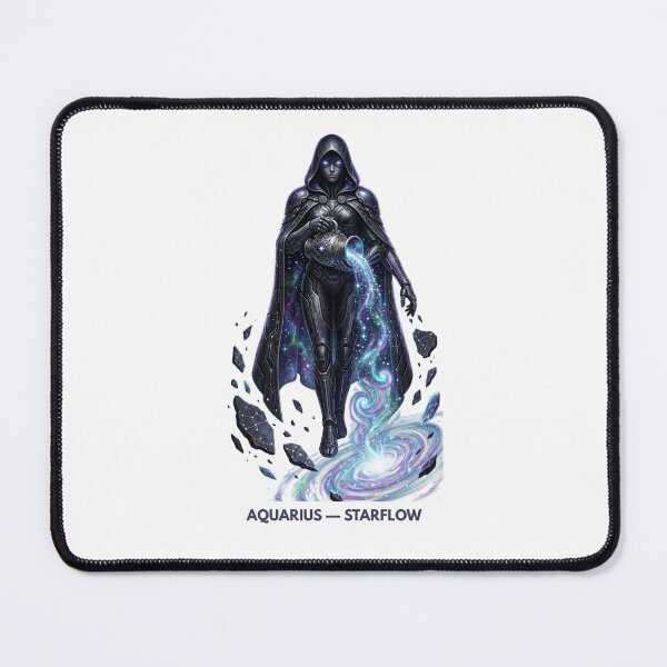 Item preview, Cyber Aquarius Zodiac Starflow Cosmic Symbol designed and sold by CalmFrameArt.
