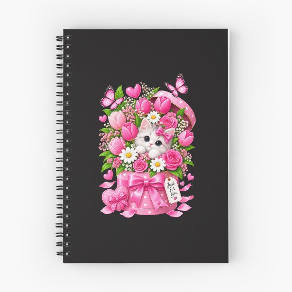 Item preview, Cute Kitten Flower Gift Box – Just For You | Pink Kawaii Floral Design designed and sold by Ishratparween11.