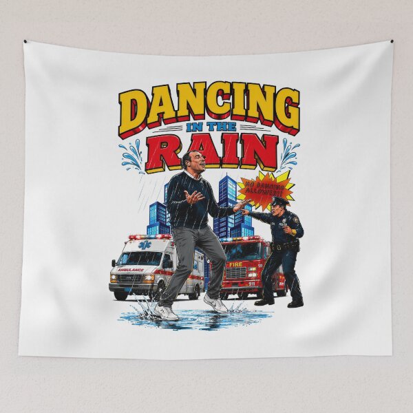 Item preview, Dancing In The Rain Man Disturbed The Police designed and sold by KLERIKSTORE.