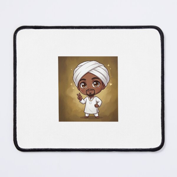 Item preview, Chibi Cartoon Avatar of Man in White Turban and Kurta designed and sold by TheModernMuslimchibi&more .