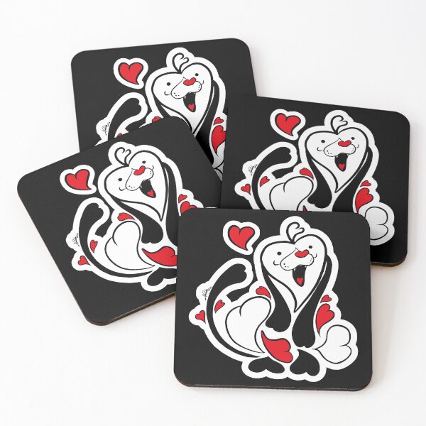 Item preview, Pure heart doggy make with red, black and white hearts designed and sold by Konopikyu.