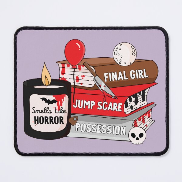 Item preview, Smells Like Horror Spooky Book Stack & Candle designed and sold by BrownHorse90s.