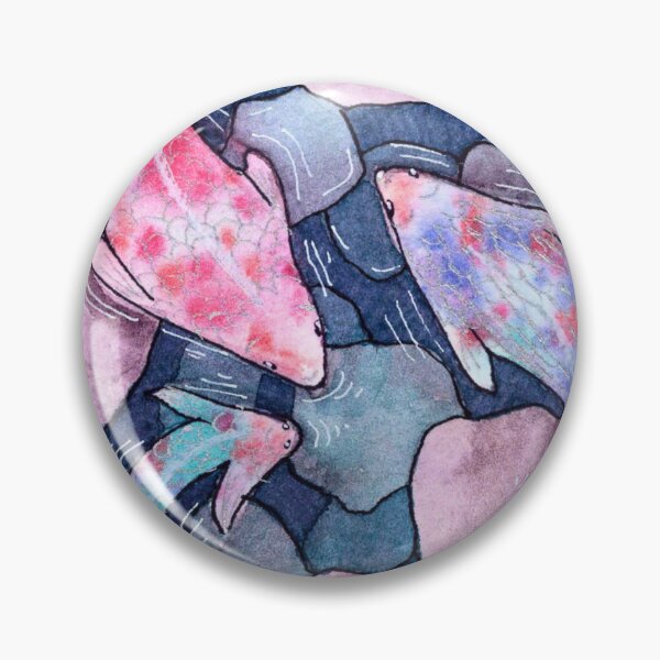 Item preview, Pastel Koi Fish Watercolour Print, Nature Wall Art | Quiet Currents designed and sold by ArithraStudio.