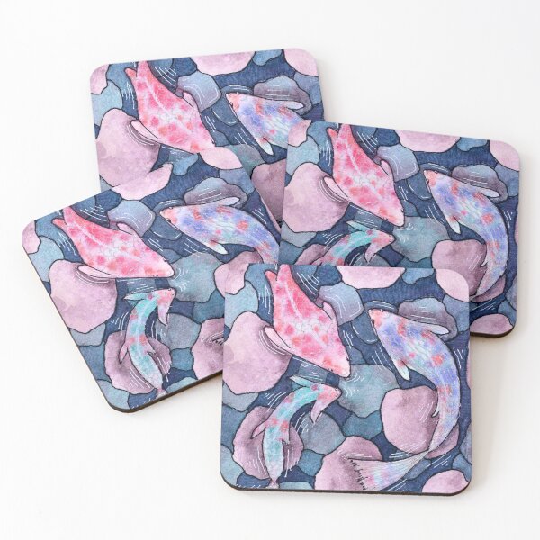 Item preview, Pastel Koi Fish Watercolour Print, Nature Wall Art | Quiet Currents designed and sold by ArithraStudio.
