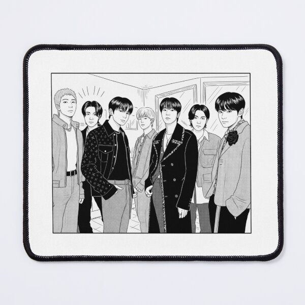 Item preview, BTS OT7 cartoon designed and sold by PouShop.