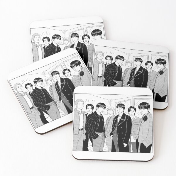Item preview, BTS OT7 cartoon designed and sold by PouShop.