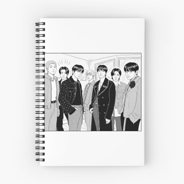 Item preview, BTS OT7 cartoon designed and sold by PouShop.