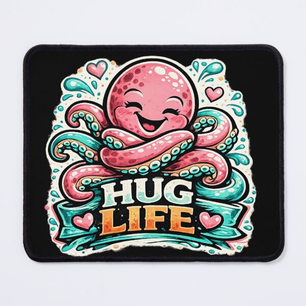 Item preview, Hug Life Octopus – Cute Ocean Love designed and sold by ArtisticHeart21.