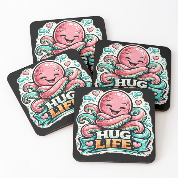Item preview, Hug Life Octopus – Cute Ocean Love designed and sold by ArtisticHeart21.