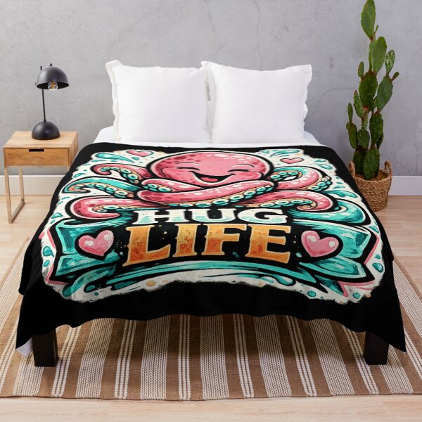 Item preview, Hug Life Octopus – Cute Ocean Love designed and sold by ArtisticHeart21.