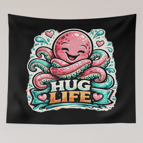 Item preview, Hug Life Octopus – Cute Ocean Love designed and sold by ArtisticHeart21.