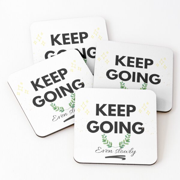 Item preview, Keep Going Even Slowly Motivational Aesthetic Quote designed and sold by SMinimalist613.