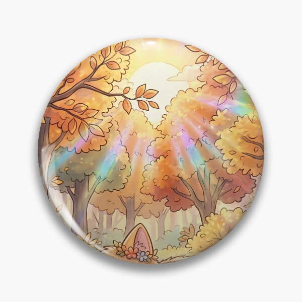 Item preview, Kitty sleeping surrounded by fall trees designed and sold by Helmy Dream.