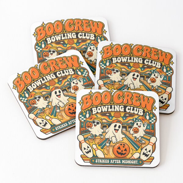Item preview, Boo Crew Bowling Club | Vintage Halloween Ghost Bowling Art designed and sold by DmaarGroup.