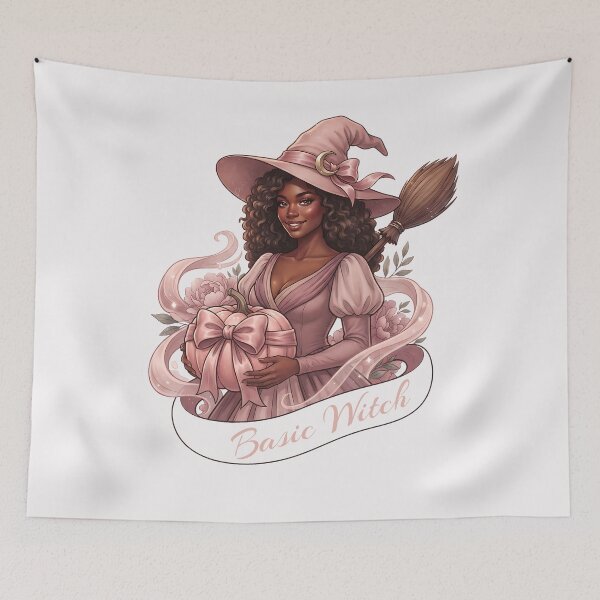 Item preview, Pinkoween Basic Witch with Ribbon Pumpkin & Broom designed and sold by MythicCotton.