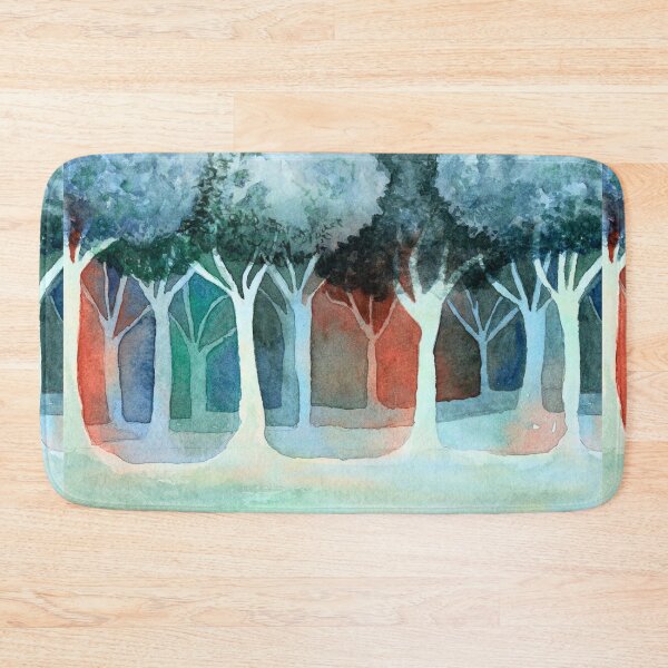 Item preview, Blue Green Watercolour Landscape Print, Forest Wall Art | Where the Forest Opens designed and sold by ArithraStudio.