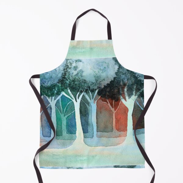 Item preview, Blue Green Watercolour Landscape Print, Forest Wall Art | Where the Forest Opens designed and sold by ArithraStudio.