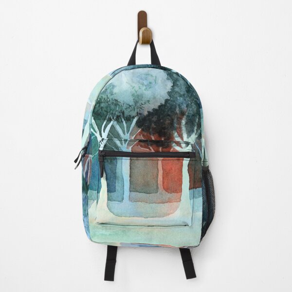 Item preview, Blue Green Watercolour Landscape Print, Forest Wall Art | Where the Forest Opens designed and sold by ArithraStudio.