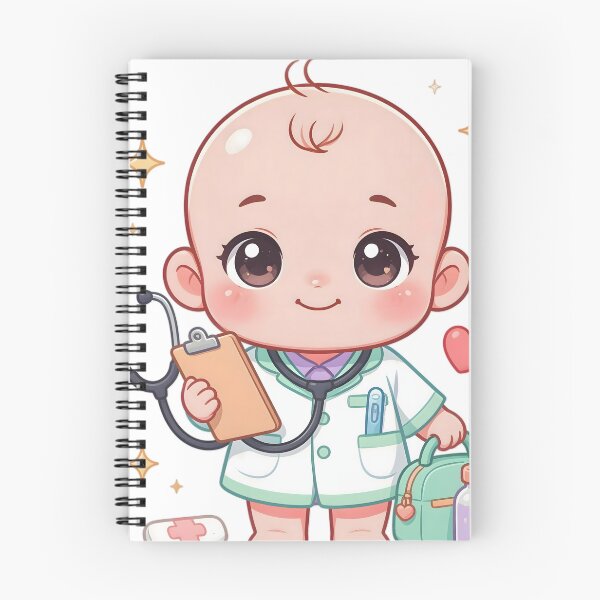 Item preview, Cute Chibi Baby Doctor Cartoon Sticker designed and sold by ChibiPCStudio.