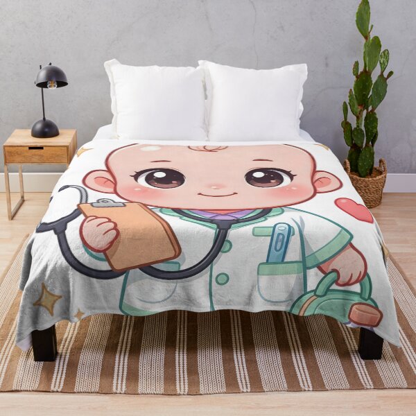 Item preview, Cute Chibi Baby Doctor Cartoon Sticker designed and sold by ChibiPCStudio.
