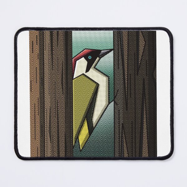 Item preview, Geometric Woodpecker Retro Pop Art Illustration designed and sold by Vil1Coyote.