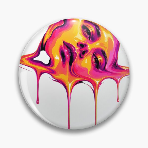 Item preview, Melting Neon Skull Psychedelic Drip designed and sold by EgoSovereign.
