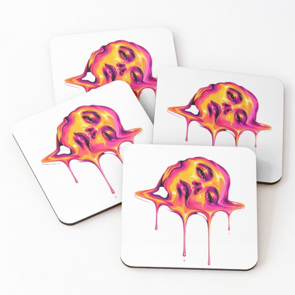 Item preview, Melting Neon Skull Psychedelic Drip designed and sold by EgoSovereign.