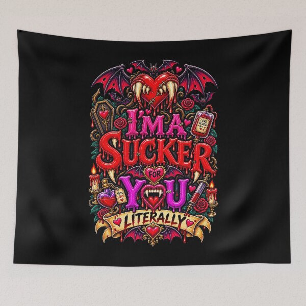 Item preview, DARK LOVE ❤️ - MONSTER ROMANCE COLLETION -  VAMPIRE LOVE -   I'M A SUCKER FOR YOU - LITERALLY - v2 designed and sold by WheelieGdArt.