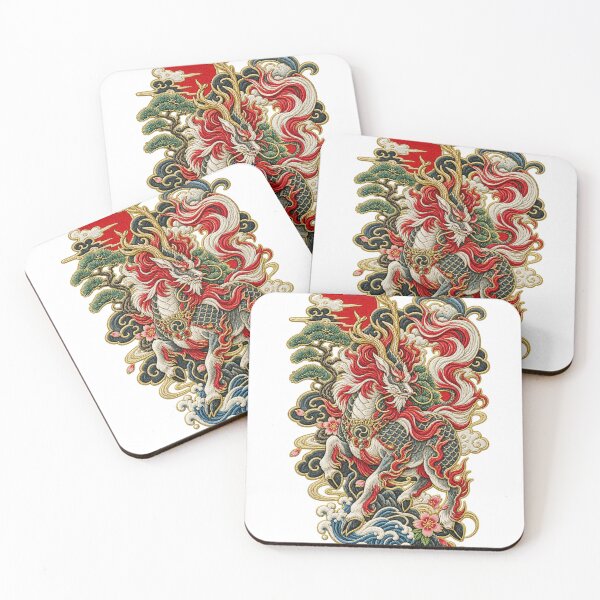 Item preview, Kirin Dragon Guardian – Japanese Irezumi designed and sold by TeikunShop.