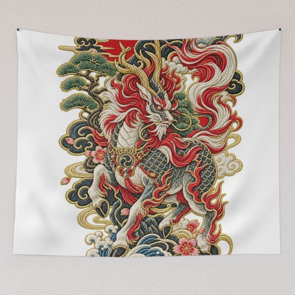 Item preview, Kirin Dragon Guardian – Japanese Irezumi designed and sold by TeikunShop.