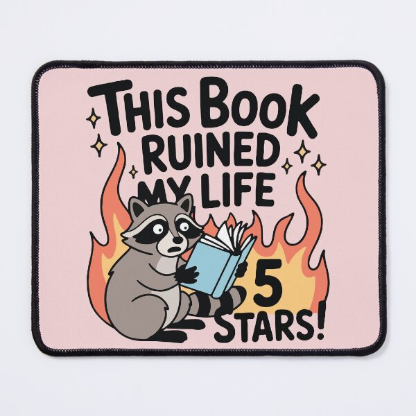Item preview, This Book Ruined My Life 5 Stars Raccoon Reading Book designed and sold by BrownHorse90s.
