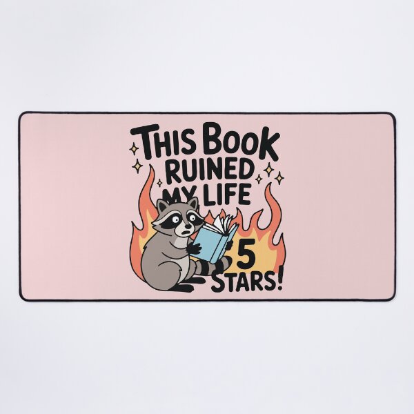 Item preview, This Book Ruined My Life 5 Stars Raccoon Reading Book designed and sold by BrownHorse90s.