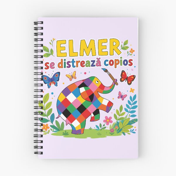 Item preview, Elmer Painting with Colorful Butterflies designed and sold by HappyToons Shop.