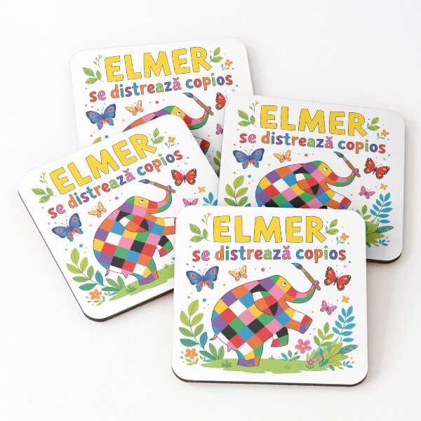 Item preview, Elmer Painting with Colorful Butterflies designed and sold by HappyToons Shop.