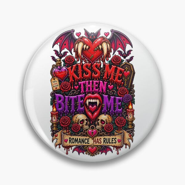 Item preview, DARK LOVE ❤️ - MONSTER ROMANCE COLLETION -  VAMPIRE LOVE -   KISS ME, THEN BITE ME - ROMANCE HAS RULES designed and sold by WheelieGdArt.