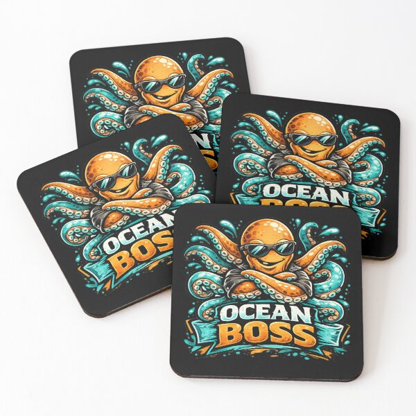 Item preview, Ocean Boss Octopus – Cool Sea Creature designed and sold by ArtisticHeart21.