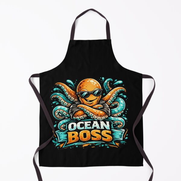 Item preview, Ocean Boss Octopus – Cool Sea Creature designed and sold by ArtisticHeart21.