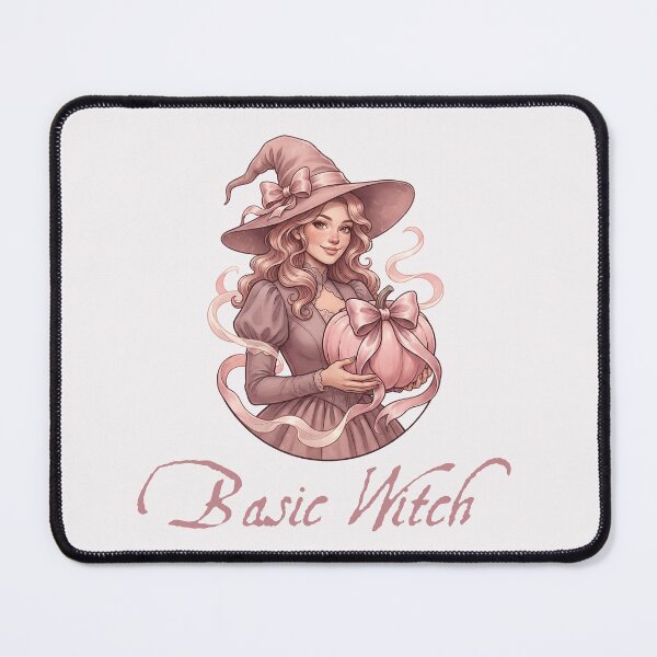 Item preview, Pastel Pinkoween Basic Witch Holding Ribbon Pumpkin designed and sold by MythicCotton.